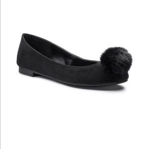 NIB Style Charles by Charles David Dakota Flats Black Size 6 Size 7 Faux…